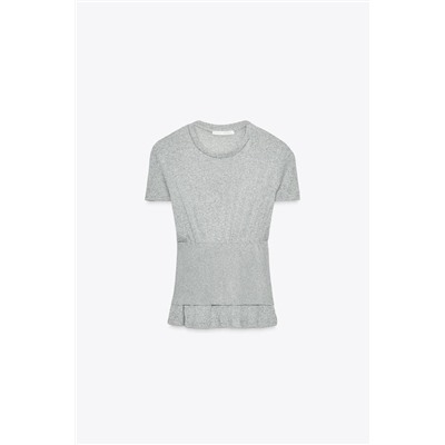 DOUBLE CORSET CHUNKY KNIT T-SHIRT