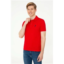 Erkek Kırmızı Basic Polo Yaka Tişört