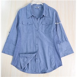 Приталенная рубашка, идеальная для этого сезона!  Хлопковая ткань «Оксфорд»