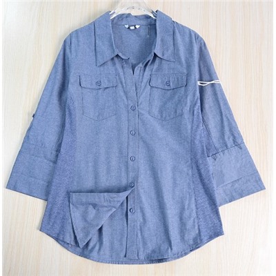 Приталенная рубашка, идеальная для этого сезона!  Хлопковая ткань «Оксфорд»