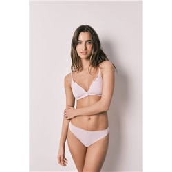 Sujetador triangular algodón rosa NATURAL