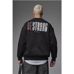 Свитшот будь сильным  черный