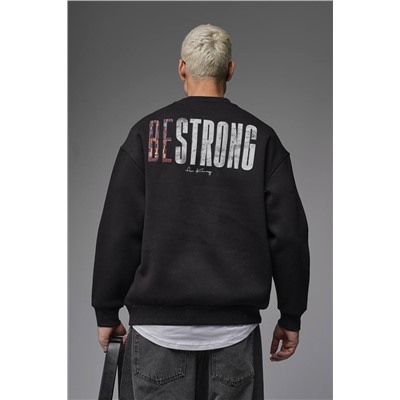 Свитшот будь сильным  черный