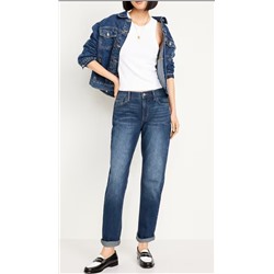 Mid-Rise Wow Boyfriend Straight Jeans