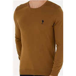 Erkek Açık Haki Basic Kazak