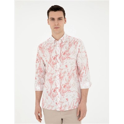 Pembe Regular Fit Uzun Kollu Gömlek