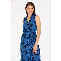 Kadın Lacivert Dokuma Elbise