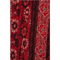 Falda evasé plisada estampada