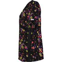 UA Circle Of Zenergy Black Mock Wrap Scrub Top