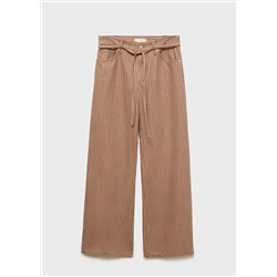 Jeans wideleg rayas tiro bajo cinturón