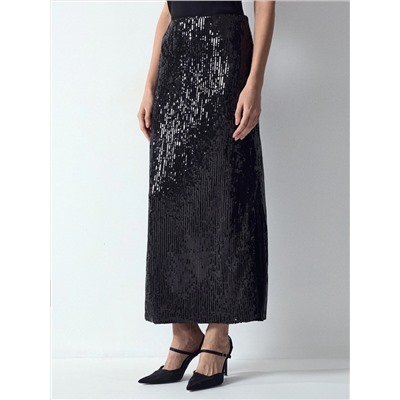 Юбка макси с пайетками, S1071/escalas