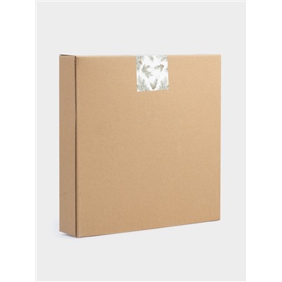 Блюдо глубокое, 26х5 см, керамика D, зеленое, Шишки на еловой ветке, Fir branch