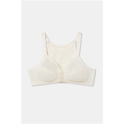 Sujetador postural blanco sin aros cierre delantero