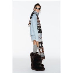 80% WOOL CABLE KNIT SHORTS SKI COLLECTION