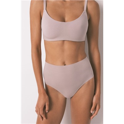 Braga alta algodón nude