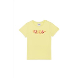 Çocuk Açık Sarı Bisiklet Yaka Tişört