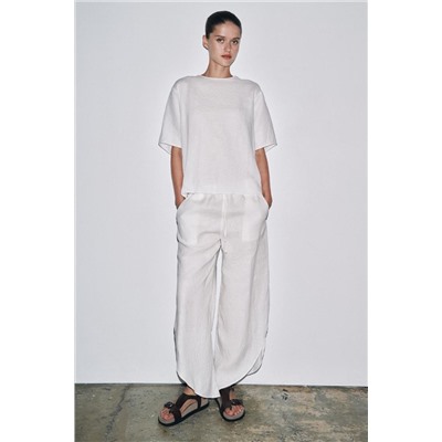 PANTALÓN LINO 100% ABERTURAS ZW COLLECTION