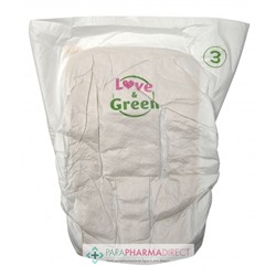 Love&Green Pure Nature - Couches Écologiques Non Blanchies - Taille 3 - 4 à 9kg - 42 couches