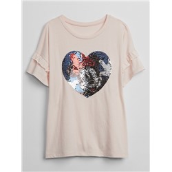 Flippy Sequin Ruffle T-Shirt
