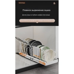 Классный органайзер для хранения крышек, сковородок и кастрюль