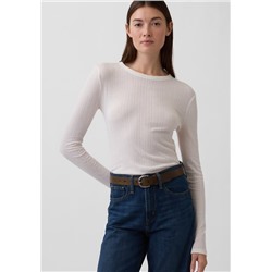 Essential Ribbed Crewneck T-Shirt