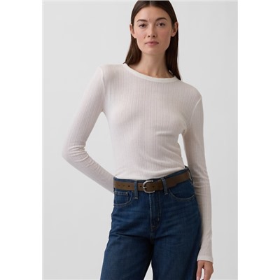 Essential Ribbed Crewneck T-Shirt