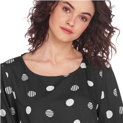 Damen Bluse mit großen Punkten