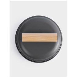 Банка для сыпучих продуктов, 1 л, металл/дерево, графитовая, Local