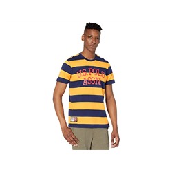 U.S. POLO ASSN. Logo Print Stripe Crew