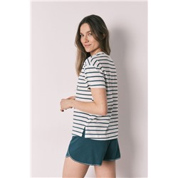 Pijama corto Hello Kitty rayas