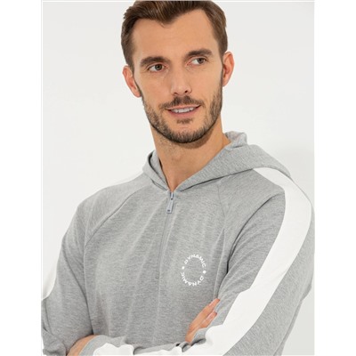 Açık Gri Melanj Regular Fit Sweatshirt