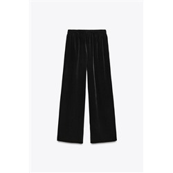 WIDE-LEG VELVET TROUSERS