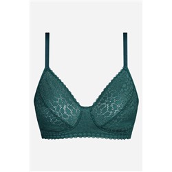 Sujetador sin aro de encaje floral