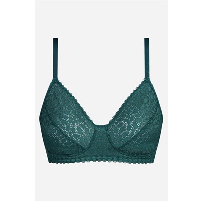 Sujetador sin aro de encaje floral