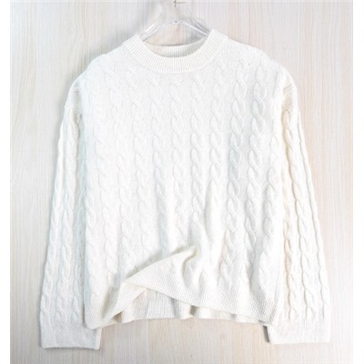 Свободный повседневный вязаный свитер