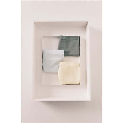 Pack 3 bragas brasileñas azul, amarilla y verde