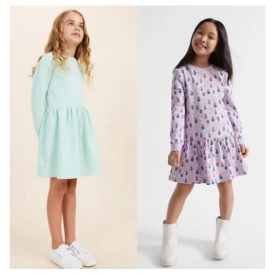 Платье из 100% хлопка для девочек. Экспорт