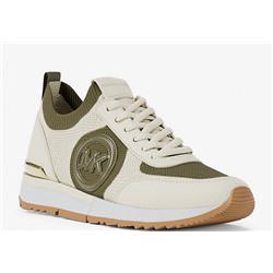 Michael Kors Outlet Jenkins Two-Tone Stretch Knit Trainer
