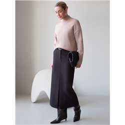 Юбка миди с двумя разрезами из поливискозы с эластаном