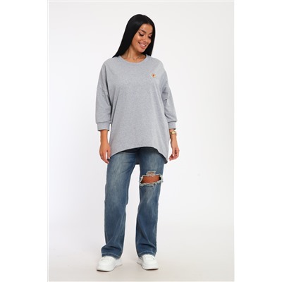 24414 Джемпер удлиненный с лейблом