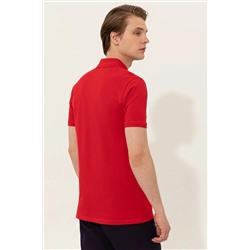 Erkek Kırmızı Basic Polo Yaka Tişört