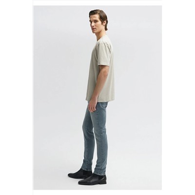 Mavi Stretch Bej Basic Tişört Loose Fit / Bol Rahat Kesim 0610136-70100