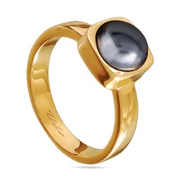 Кольцо Теннис (Майорка темно-серая 8мм; покрытие золото), Есть комплект