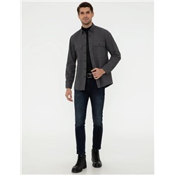 Siyah Regular Fit Uzun Kollu Gömlek