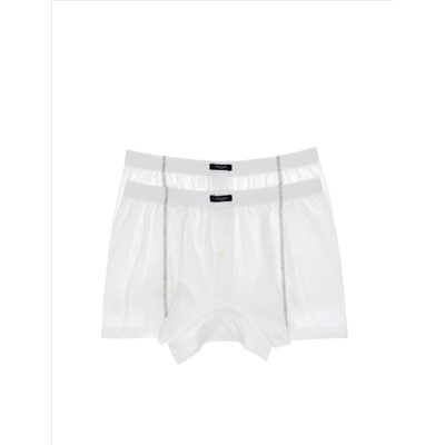 Beyaz Pamuklu 2'li Boxer