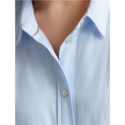 Платье А-силуэта с поясом из легкого хлопкового поплина