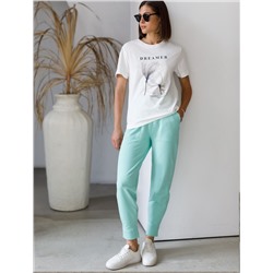 Брюки из тонкого премиального футера с эластаном