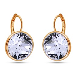 Серьги (кристаллы SW белые; покрытие золото)