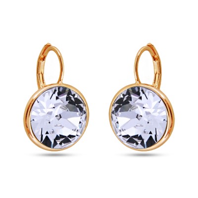 Серьги (кристаллы SW белые; покрытие золото)