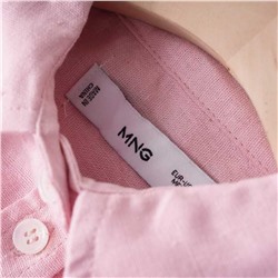 Женская рубашка из смесового льна и хлопка   MANG*O